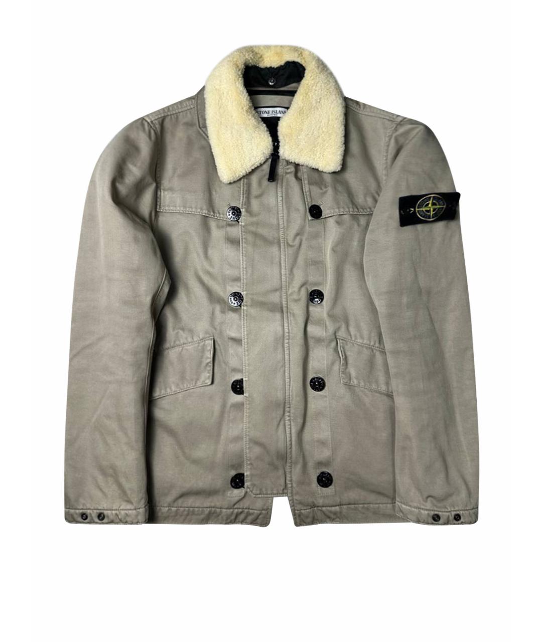 STONE ISLAND Бежевая хлопковая куртка, фото 1