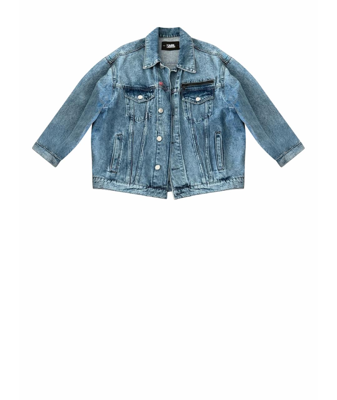 KARL LAGERFELD Голубой деним жакет/пиджак, фото 1