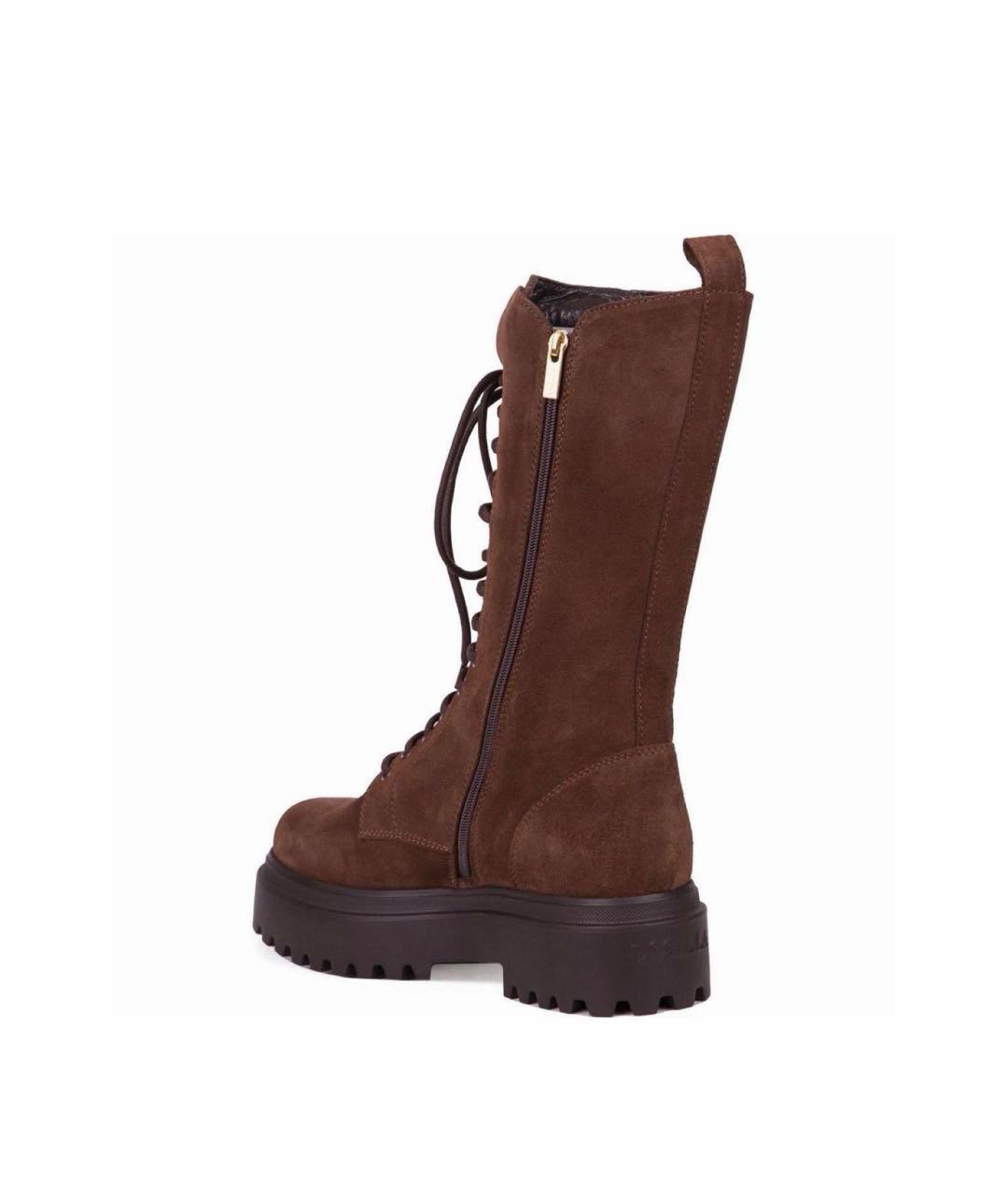 LE SILLA Коричневые замшевые ботинки, фото 2
