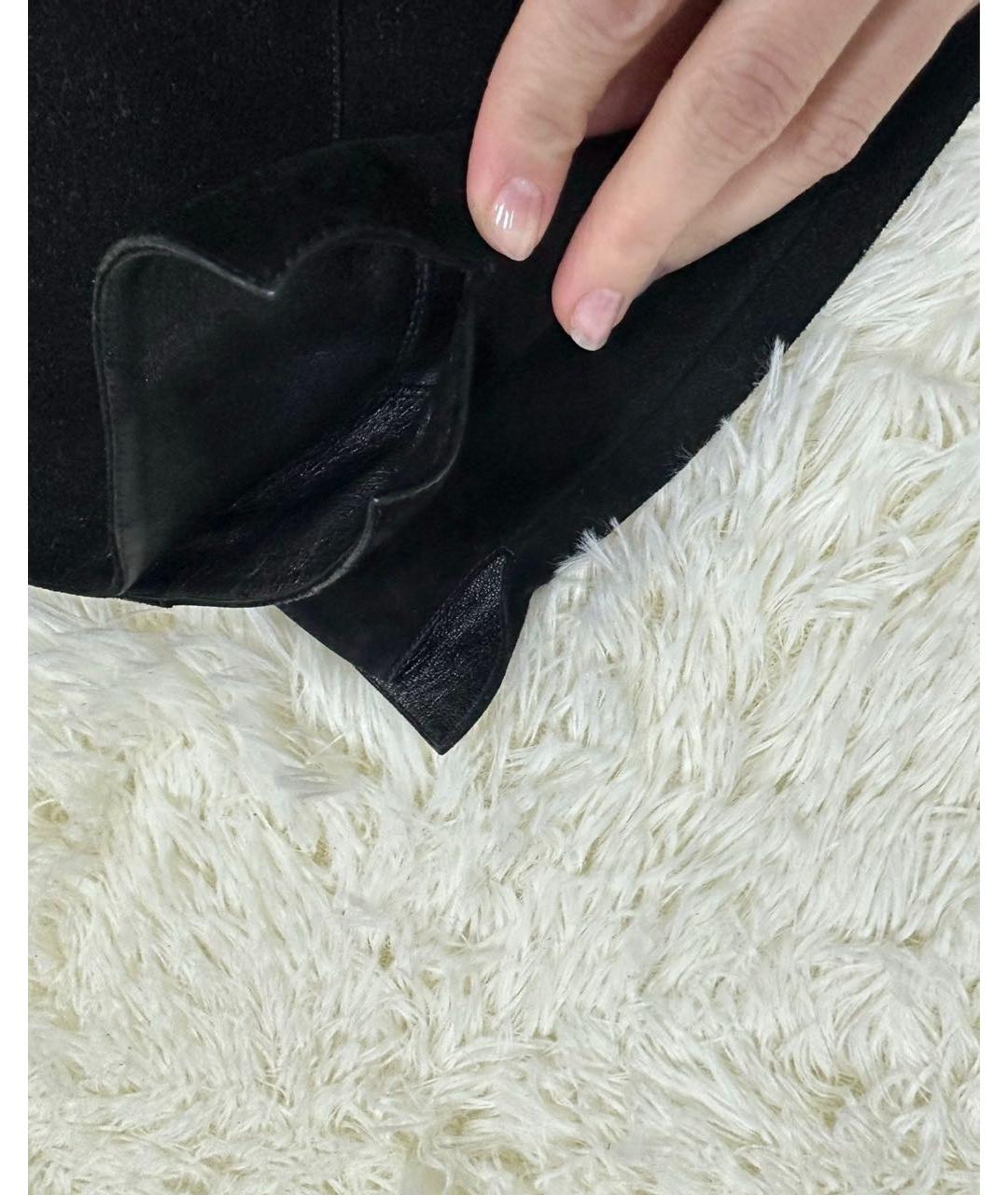 GIANVITO ROSSI Черные замшевые сапоги, фото 4