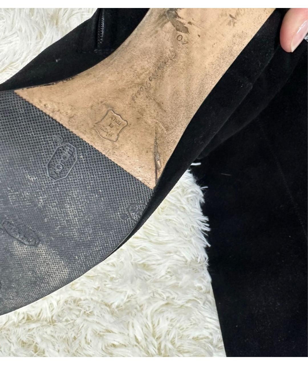 GIANVITO ROSSI Черные замшевые сапоги, фото 3