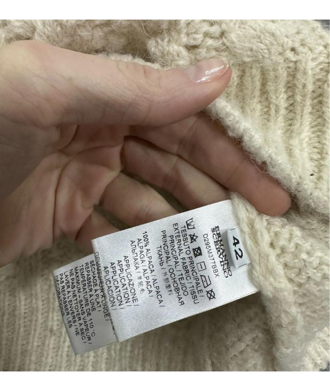 ERMANNO SCERVINO Белый джемпер / свитер, фото 5