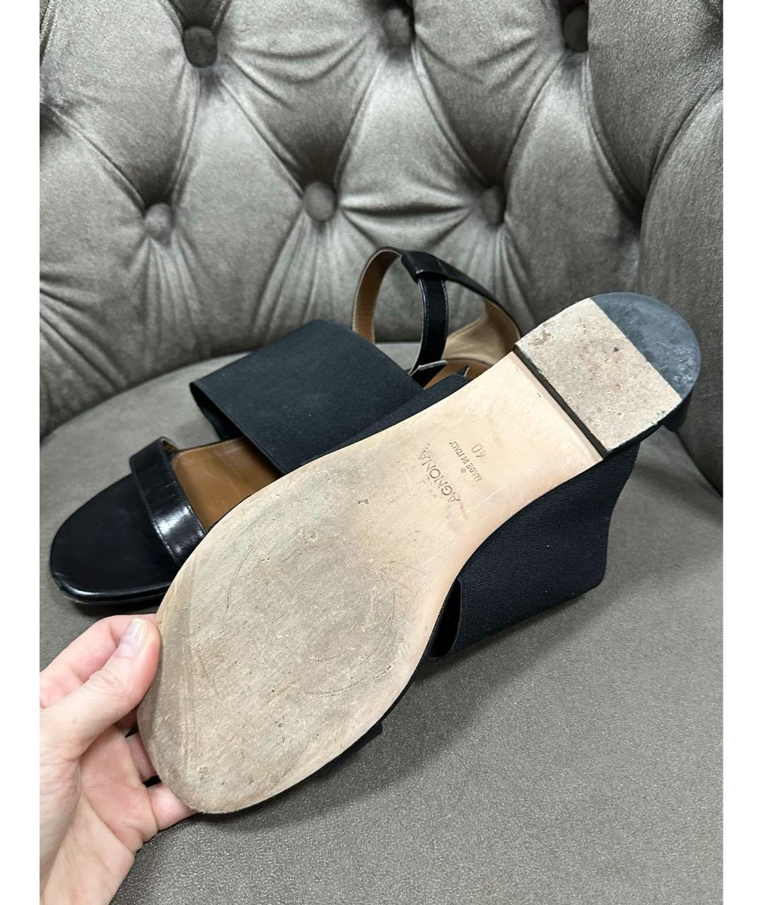 AGNONA Черные сандалии, фото 3