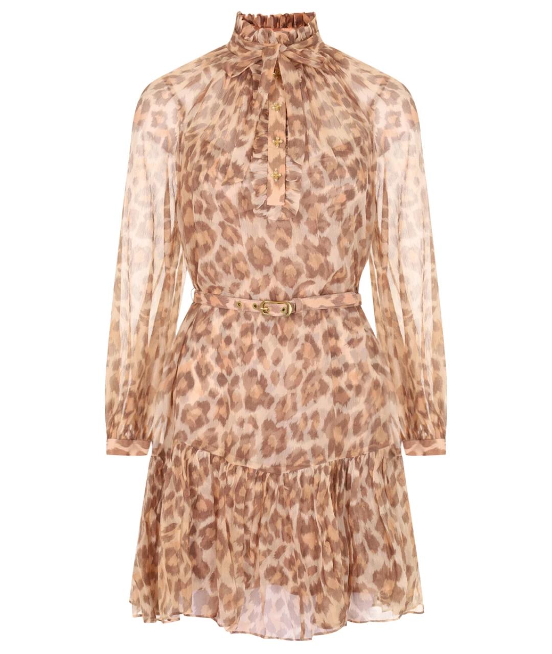 ZIMMERMANN Бежевое шелковое коктейльное платье, фото 4