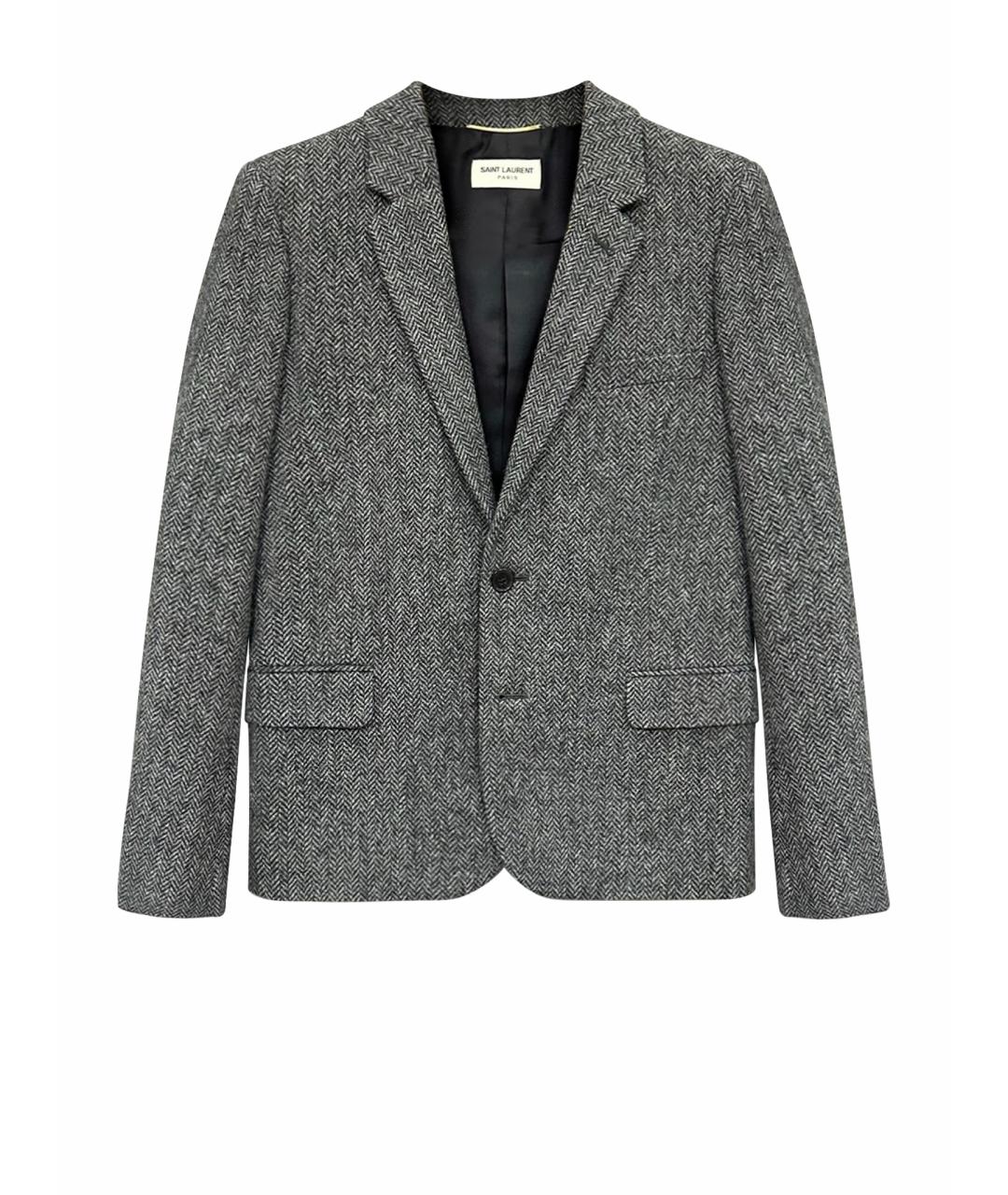 SAINT LAURENT Антрацитовый жакет/пиджак, фото 1