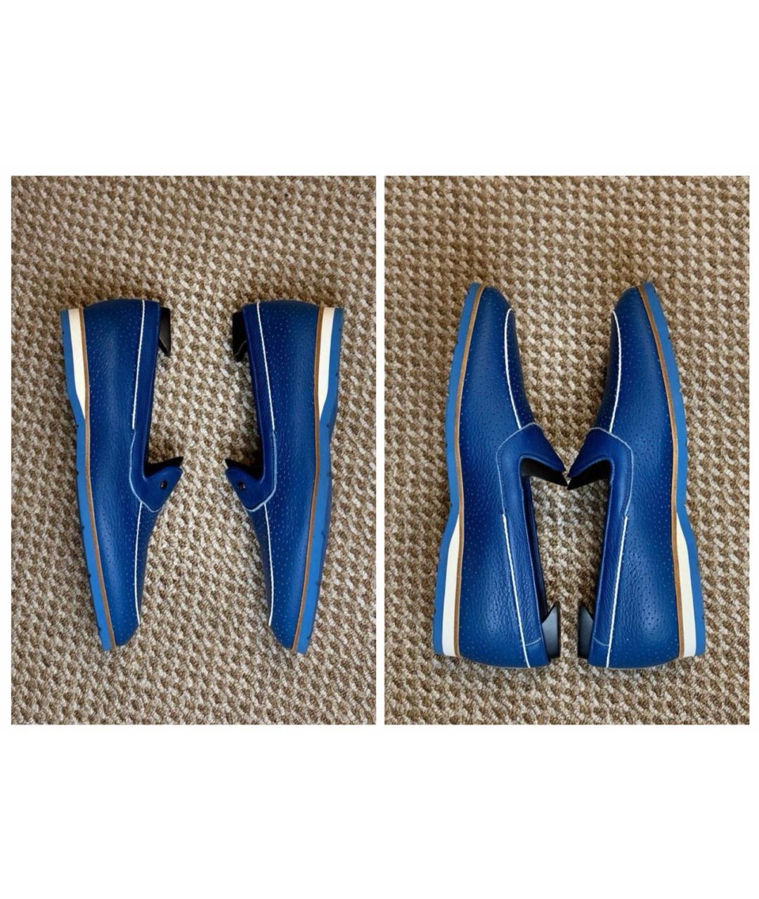 ZILLI Синие кожаные лоферы, фото 2