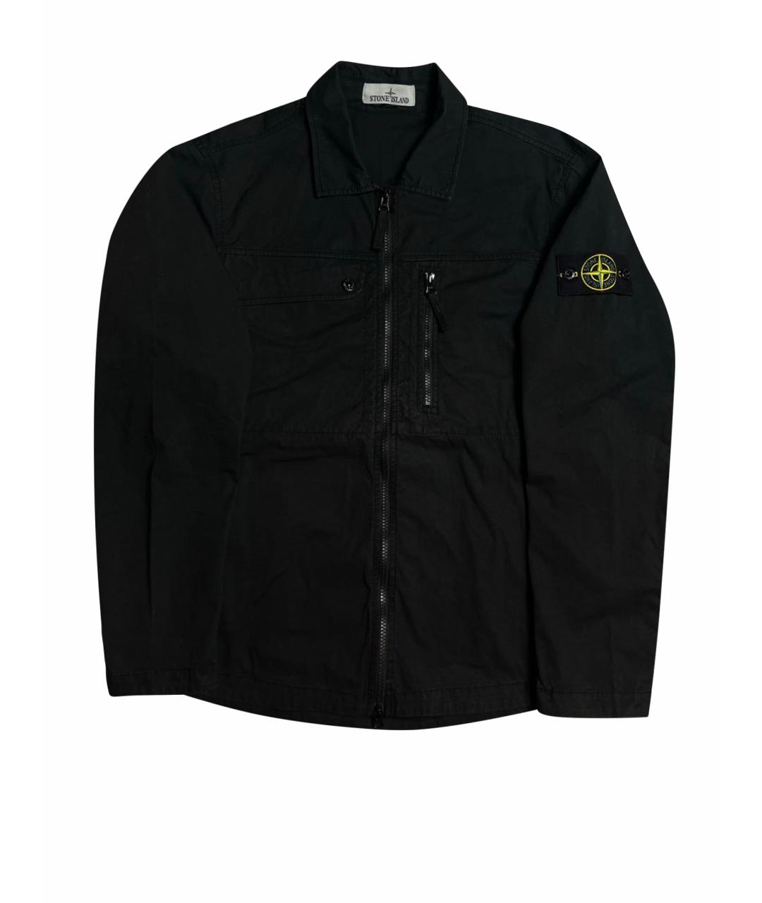 STONE ISLAND Черная хлопковая куртка, фото 1