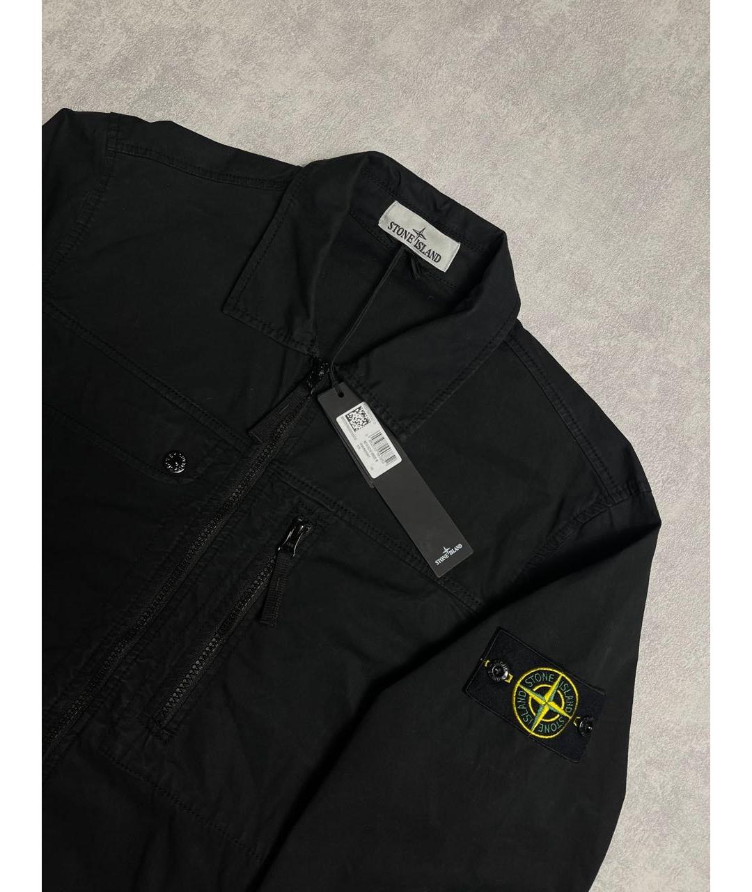 STONE ISLAND Черная хлопковая куртка, фото 2
