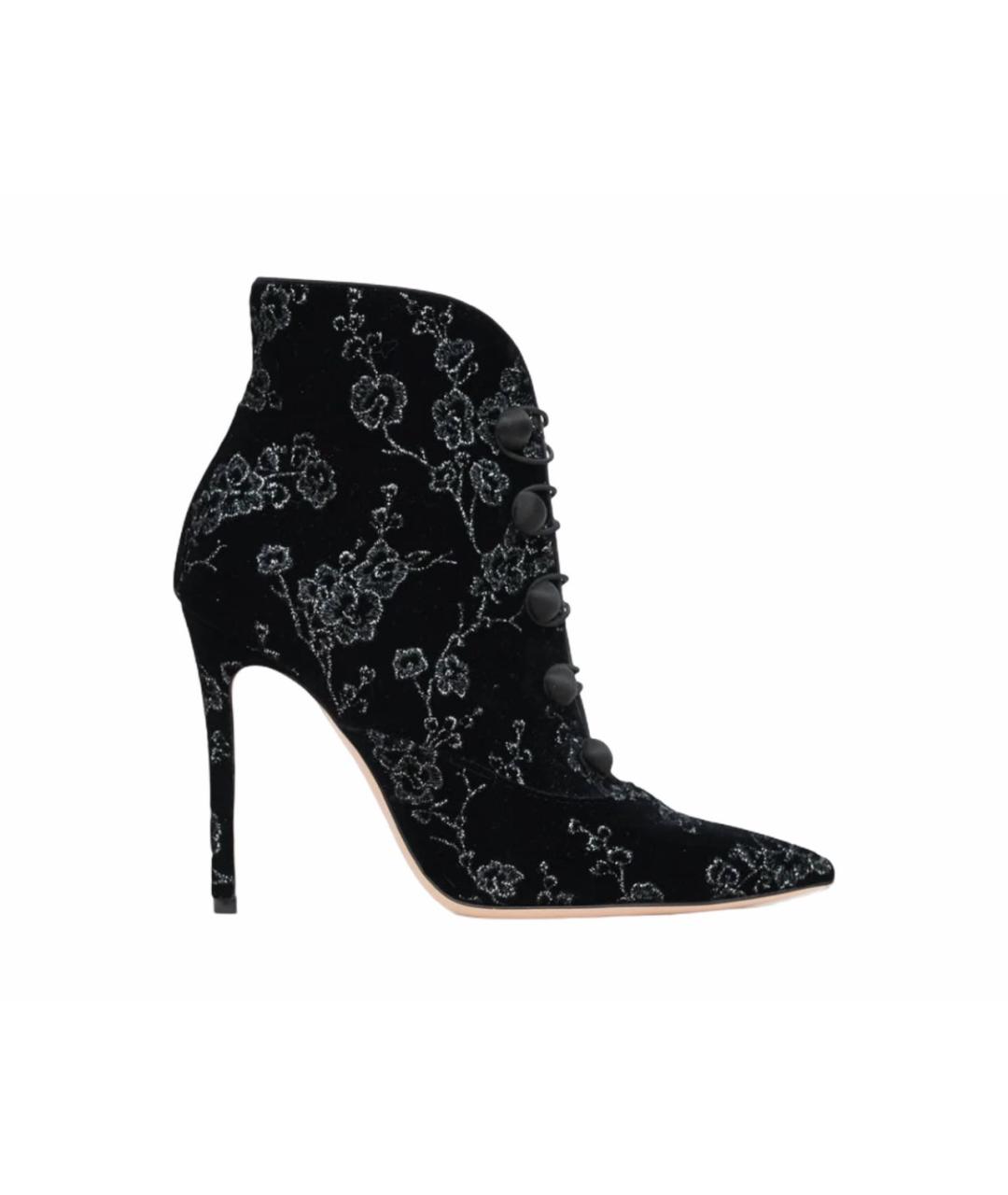 GIANVITO ROSSI Черные бархатные ботильоны, фото 9