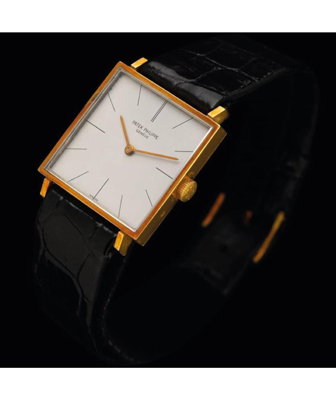 PATEK PHILIPPE Черные часы из желтого золота, фото 2