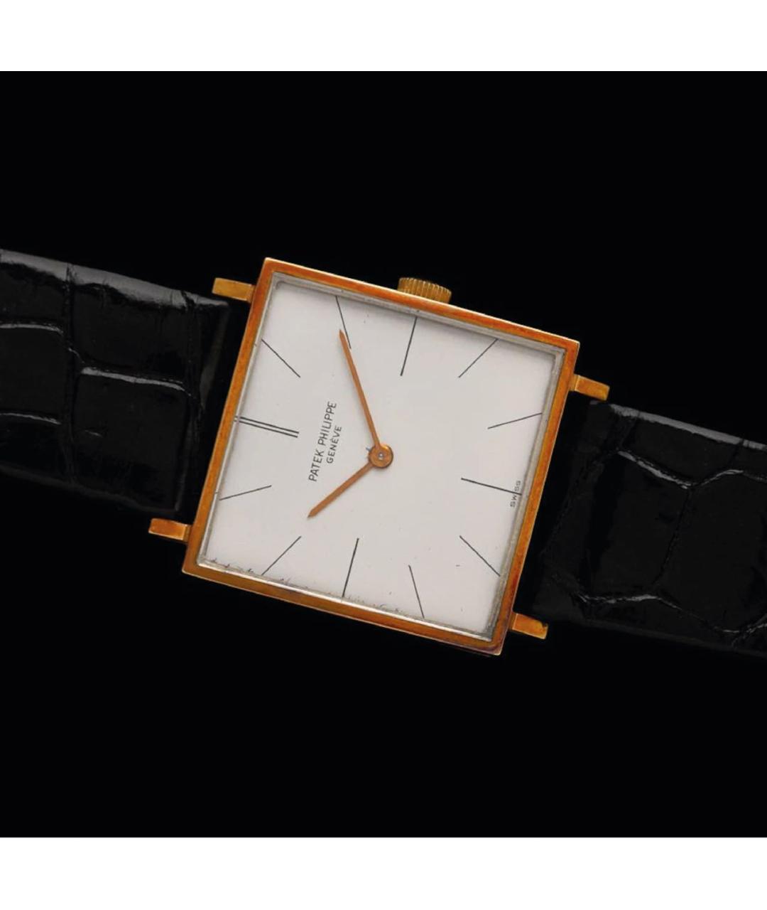 PATEK PHILIPPE Черные часы из желтого золота, фото 4