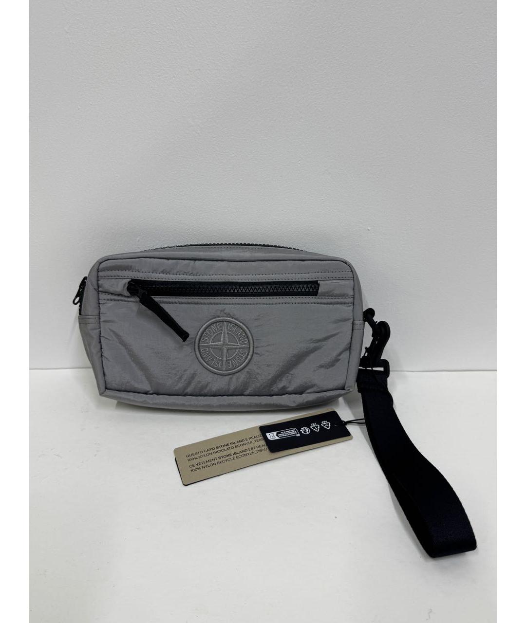 STONE ISLAND Серая барсетка, фото 9