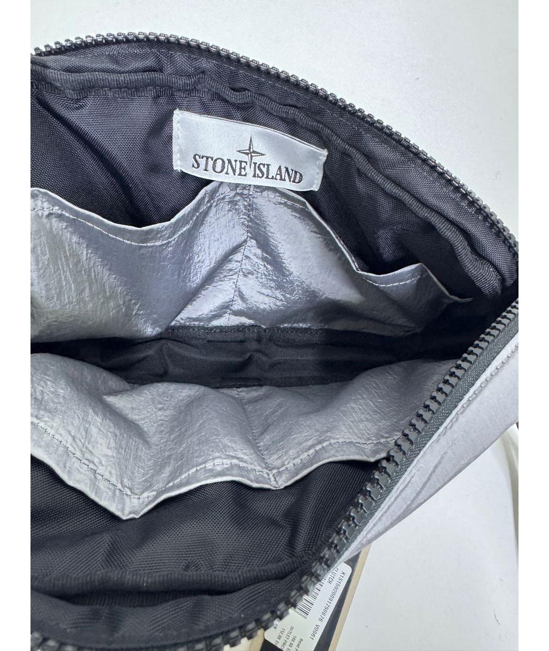 STONE ISLAND Серая барсетка, фото 7