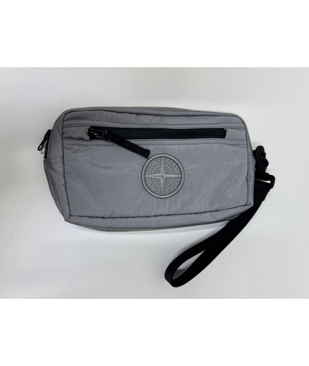 STONE ISLAND Серая барсетка, фото 2