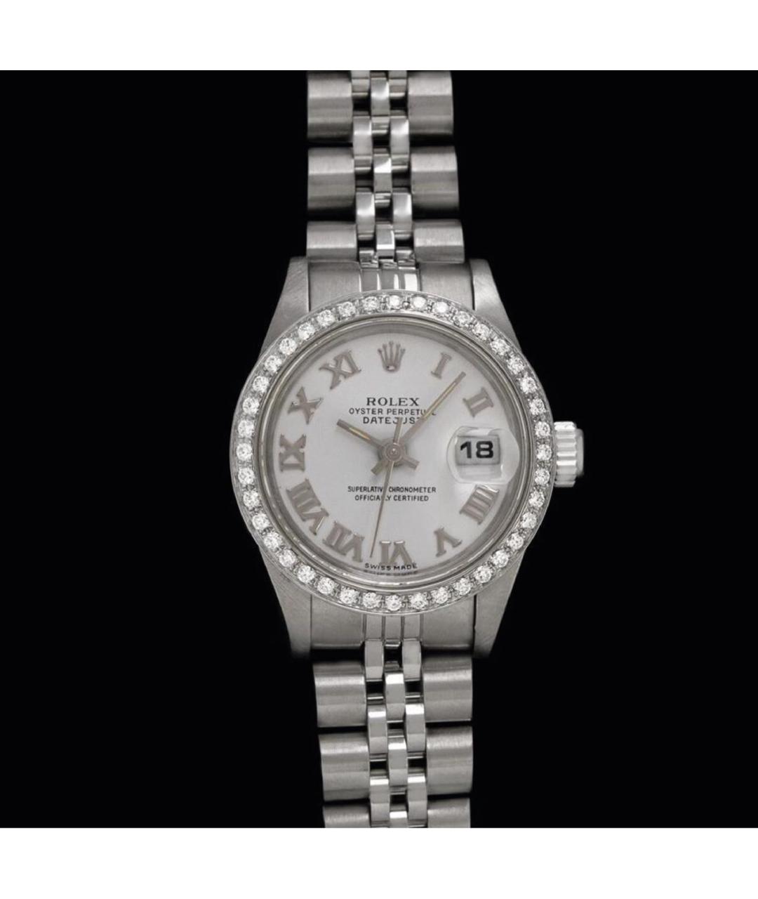 ROLEX Серебряные часы из белого золота, фото 7