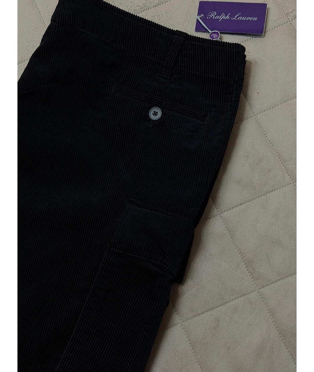 RALPH LAUREN PURPLE LABEL Черные повседневные брюки, фото 3