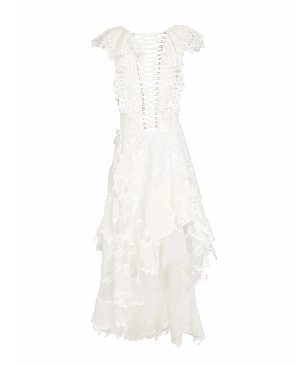 ZIMMERMANN Белое льняное коктейльное платье, фото 1
