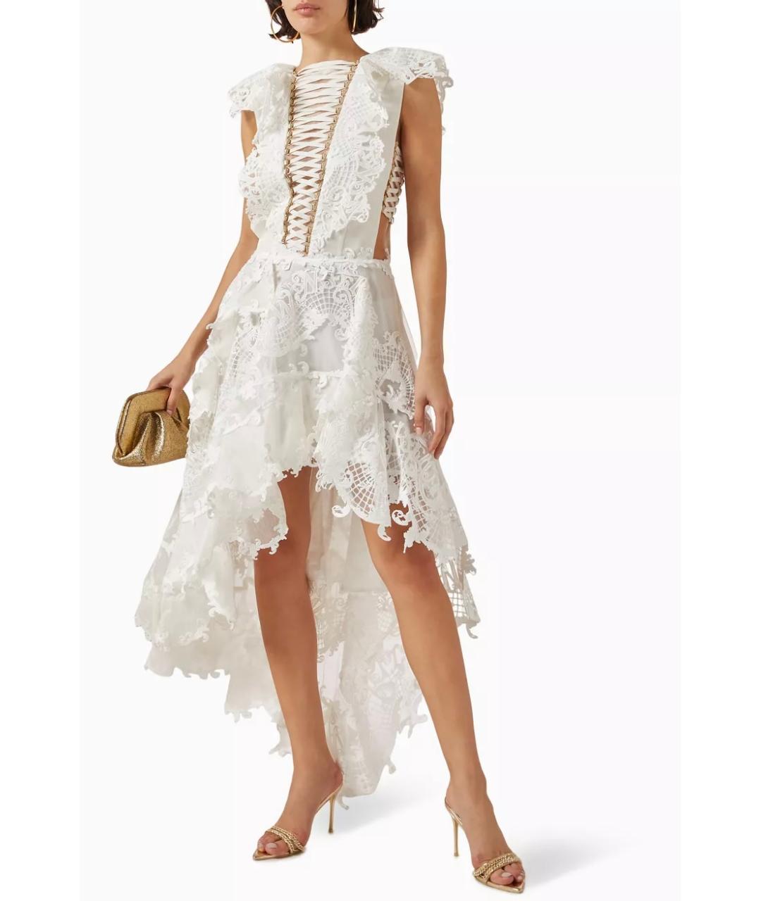 ZIMMERMANN Белое льняное коктейльное платье, фото 4