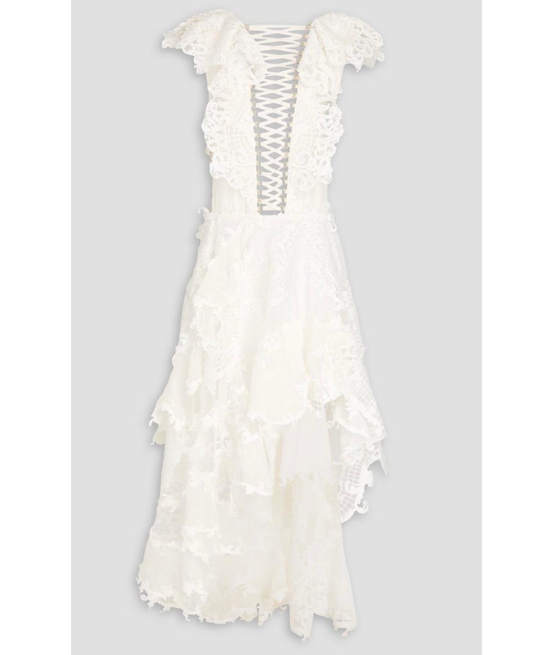 ZIMMERMANN Белое льняное коктейльное платье, фото 9
