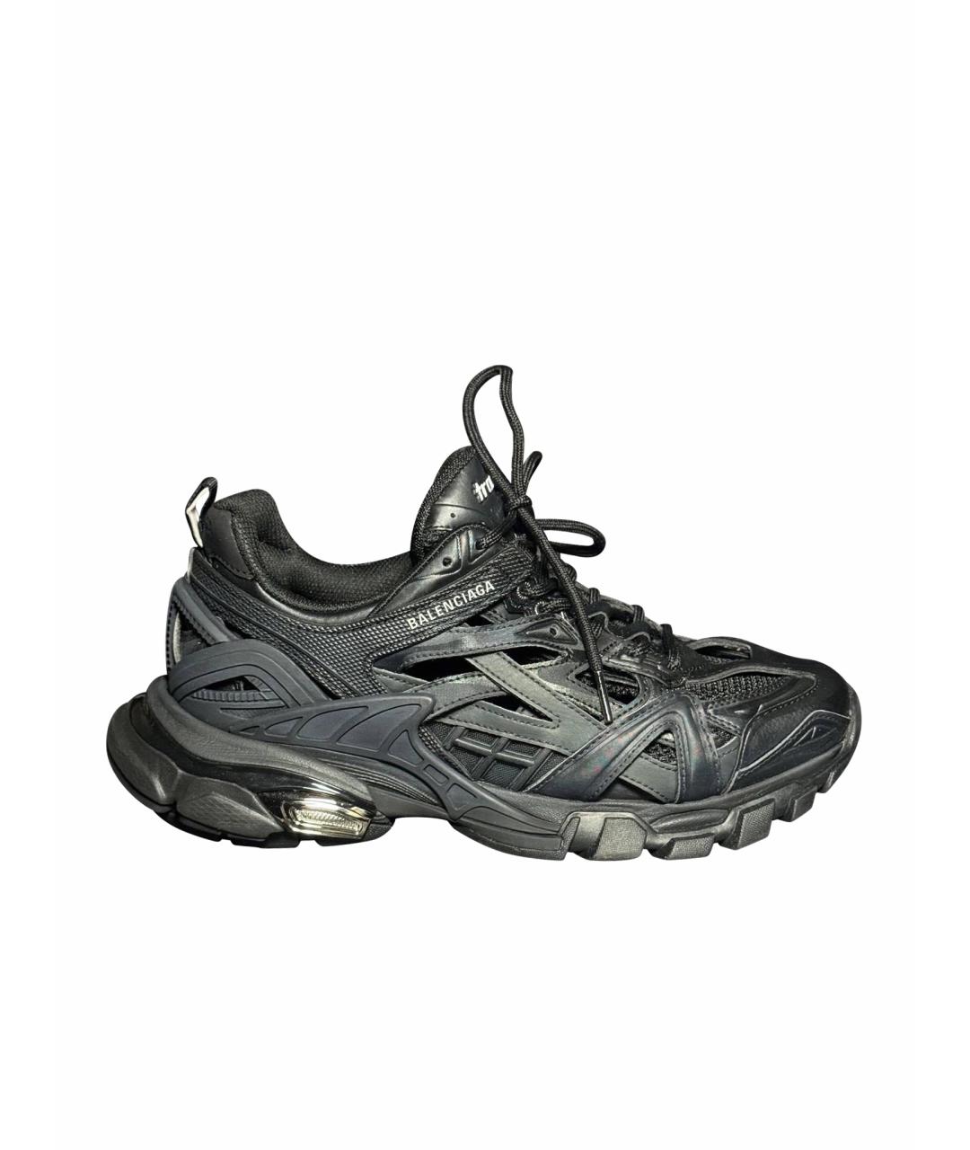 BALENCIAGA Черные текстильные низкие кроссовки / кеды, фото 1