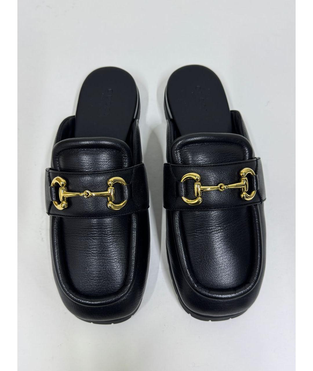 GUCCI Черные кожаные мюли, фото 6