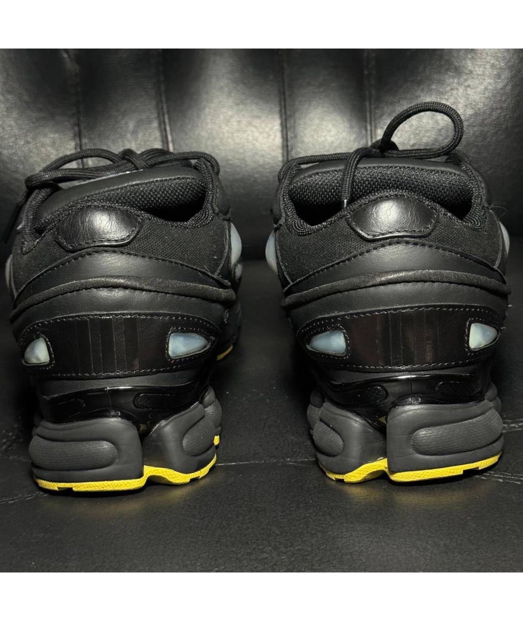 ADIDAS X RAF SIMONS Черные кожаные низкие кроссовки / кеды, фото 2