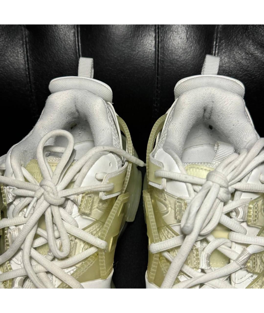 BALENCIAGA Бежевые текстильные низкие кроссовки / кеды, фото 8