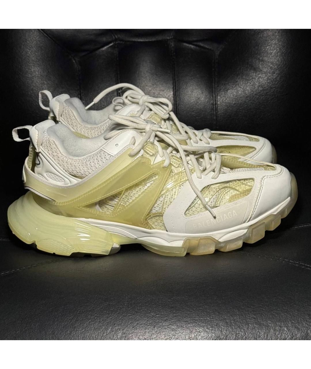 BALENCIAGA Бежевые текстильные низкие кроссовки / кеды, фото 9