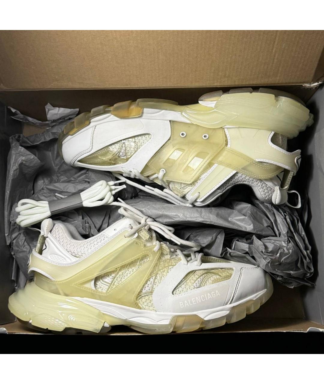 BALENCIAGA Бежевые текстильные низкие кроссовки / кеды, фото 6