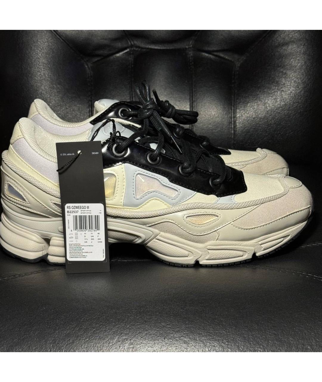 ADIDAS X RAF SIMONS Белые текстильные низкие кроссовки / кеды, фото 9