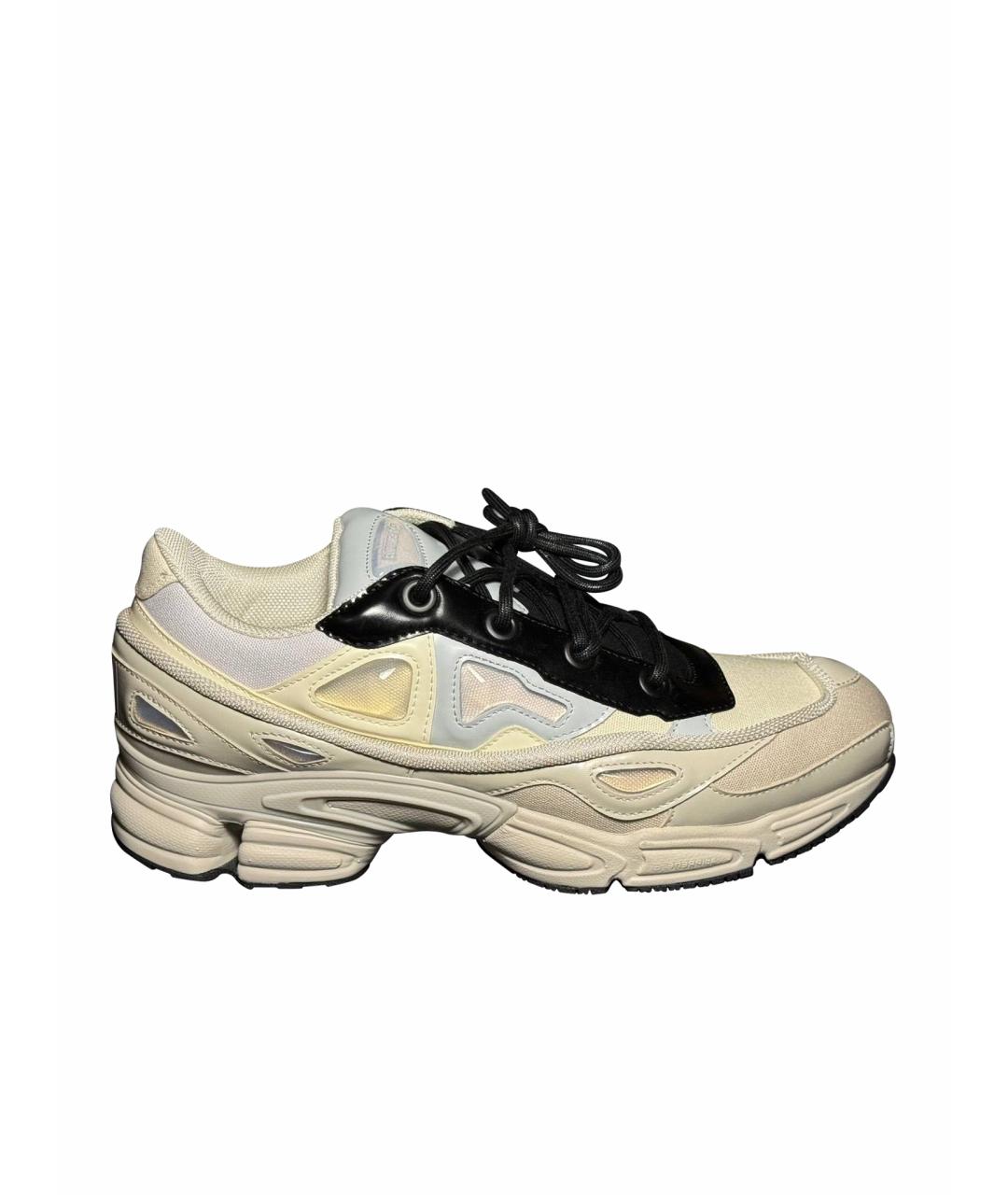 ADIDAS X RAF SIMONS Белые текстильные низкие кроссовки / кеды, фото 1