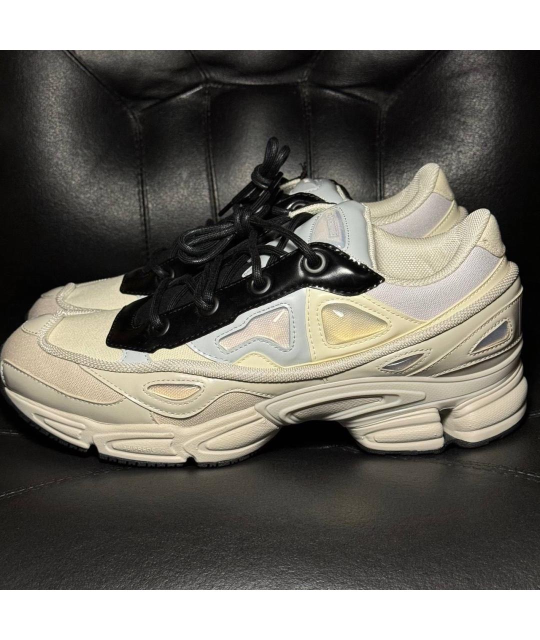 ADIDAS X RAF SIMONS Белые текстильные низкие кроссовки / кеды, фото 3