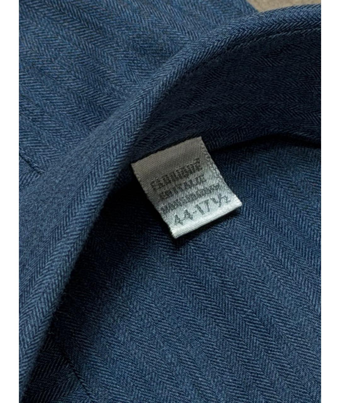 ZILLI Синяя хлопковая классическая рубашка, фото 5