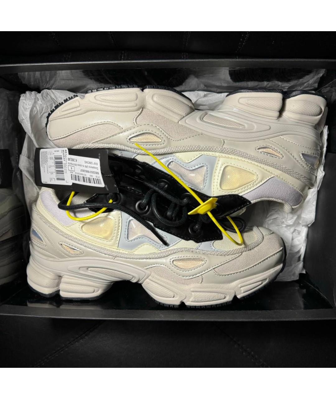 ADIDAS X RAF SIMONS Белые текстильные низкие кроссовки / кеды, фото 8