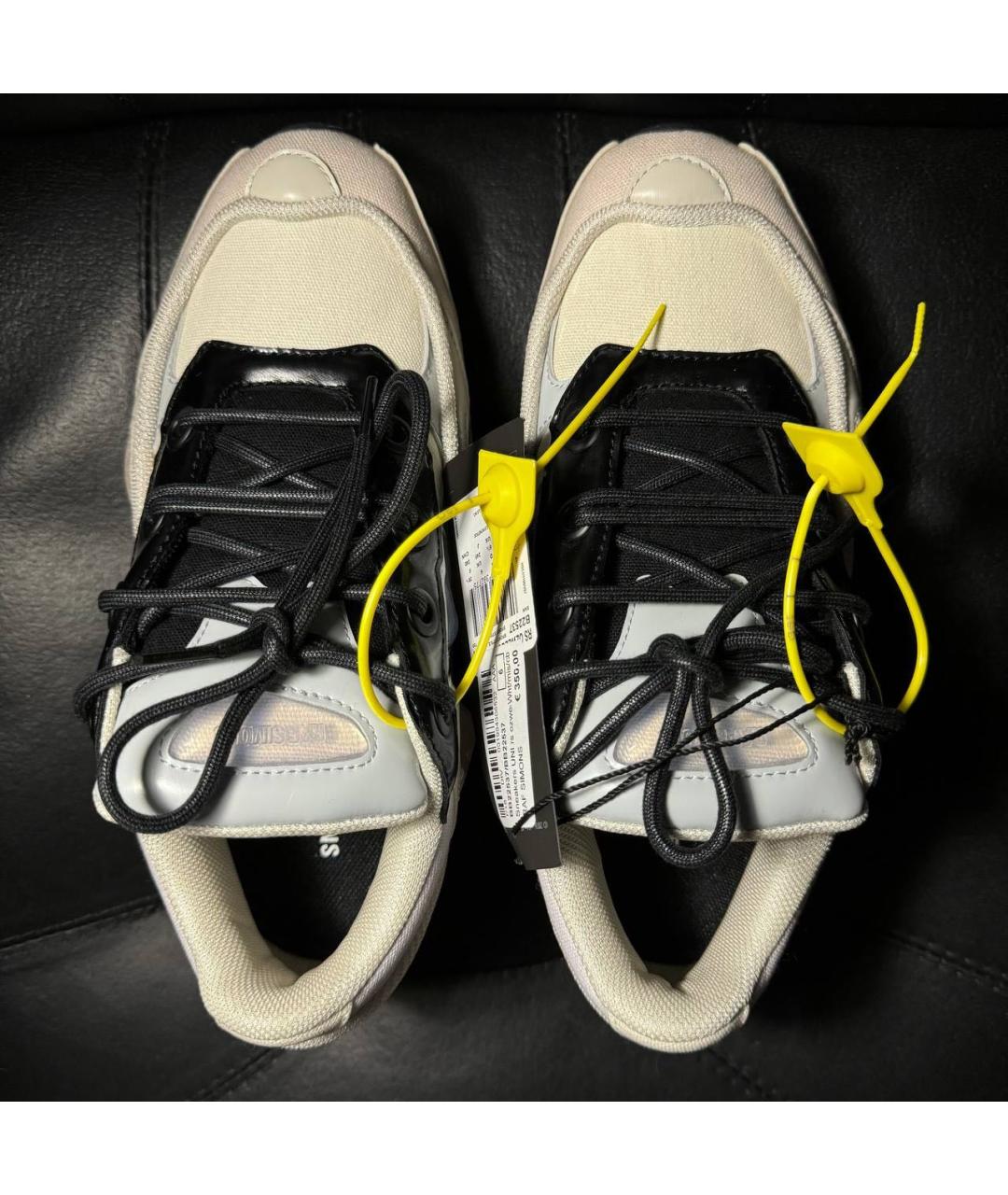 ADIDAS X RAF SIMONS Белые текстильные низкие кроссовки / кеды, фото 7