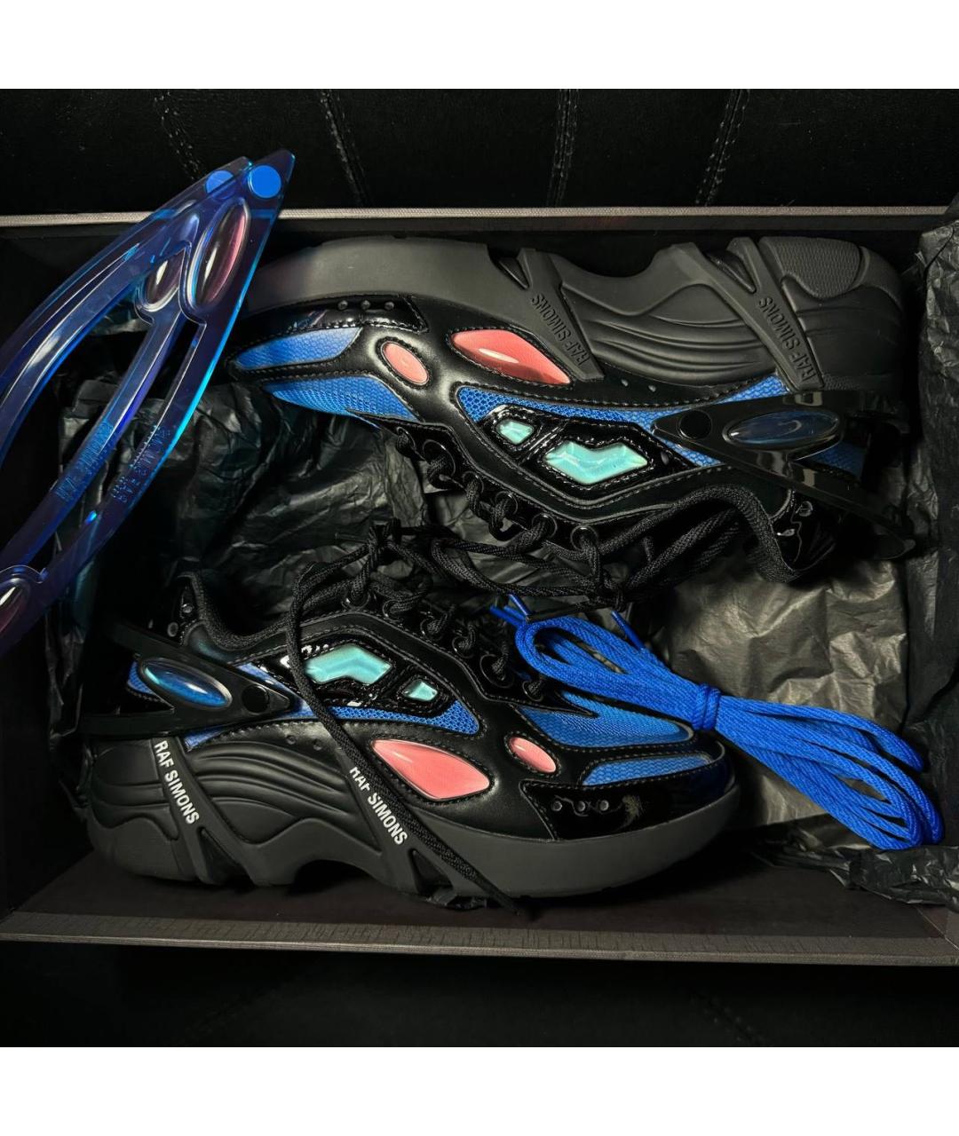 RAF SIMONS Черные текстильные кроссовки, фото 7