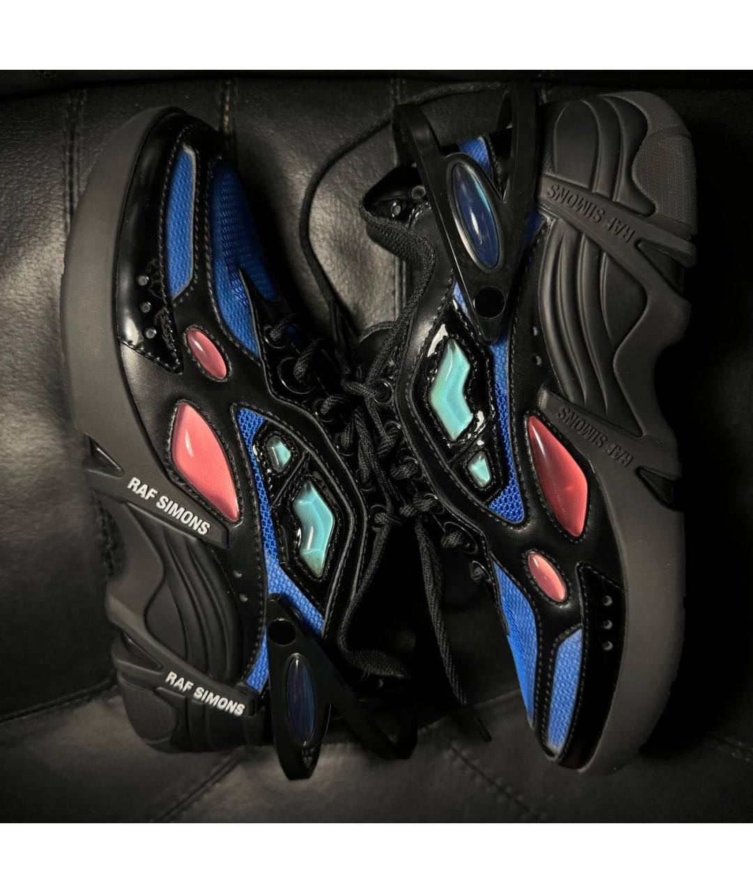 RAF SIMONS Черные текстильные кроссовки, фото 4