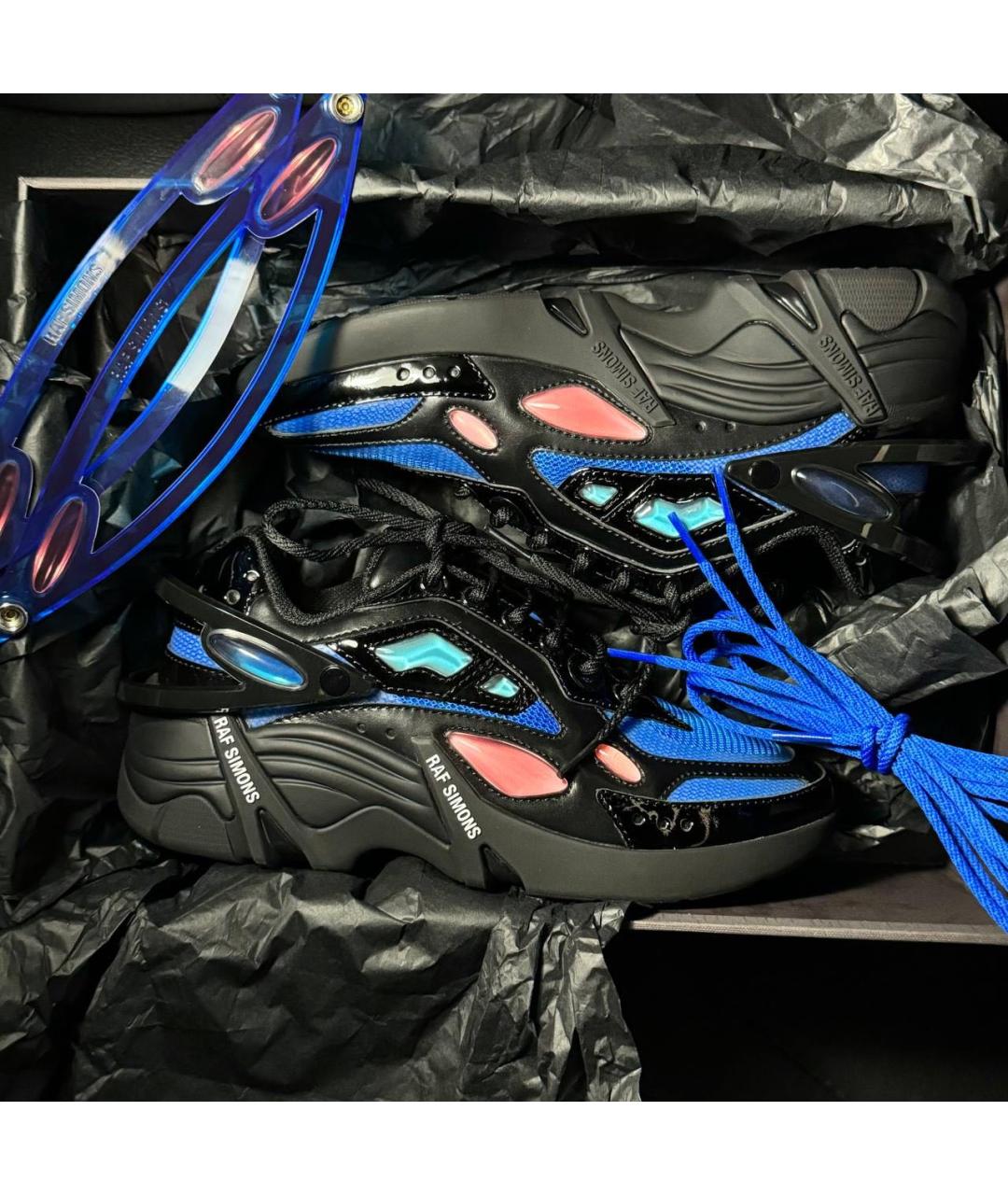 RAF SIMONS Черные текстильные кроссовки, фото 7