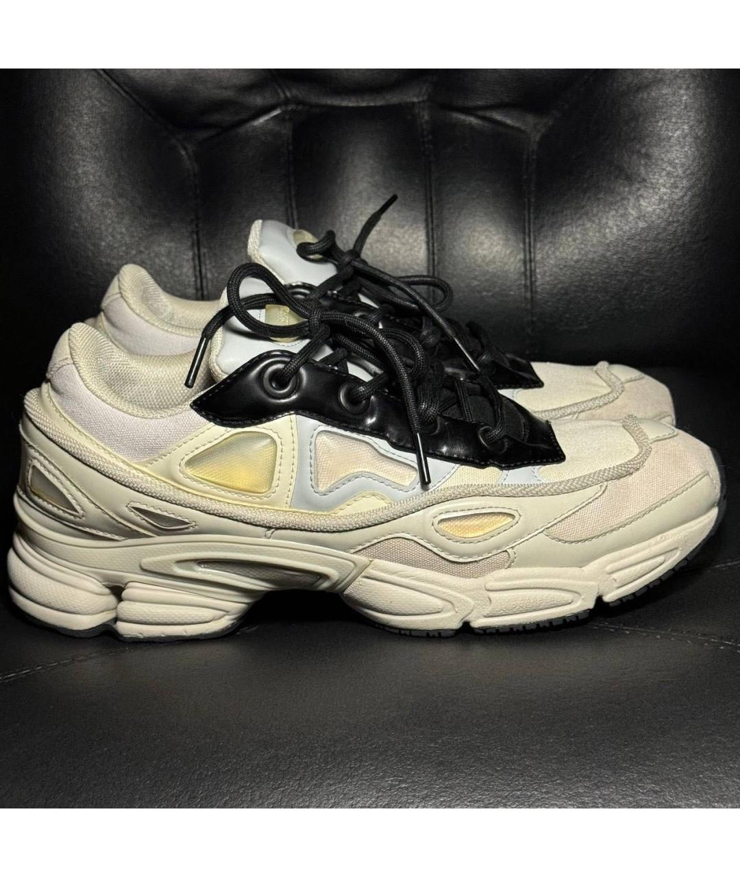 ADIDAS X RAF SIMONS Белые текстильные низкие кроссовки / кеды, фото 9