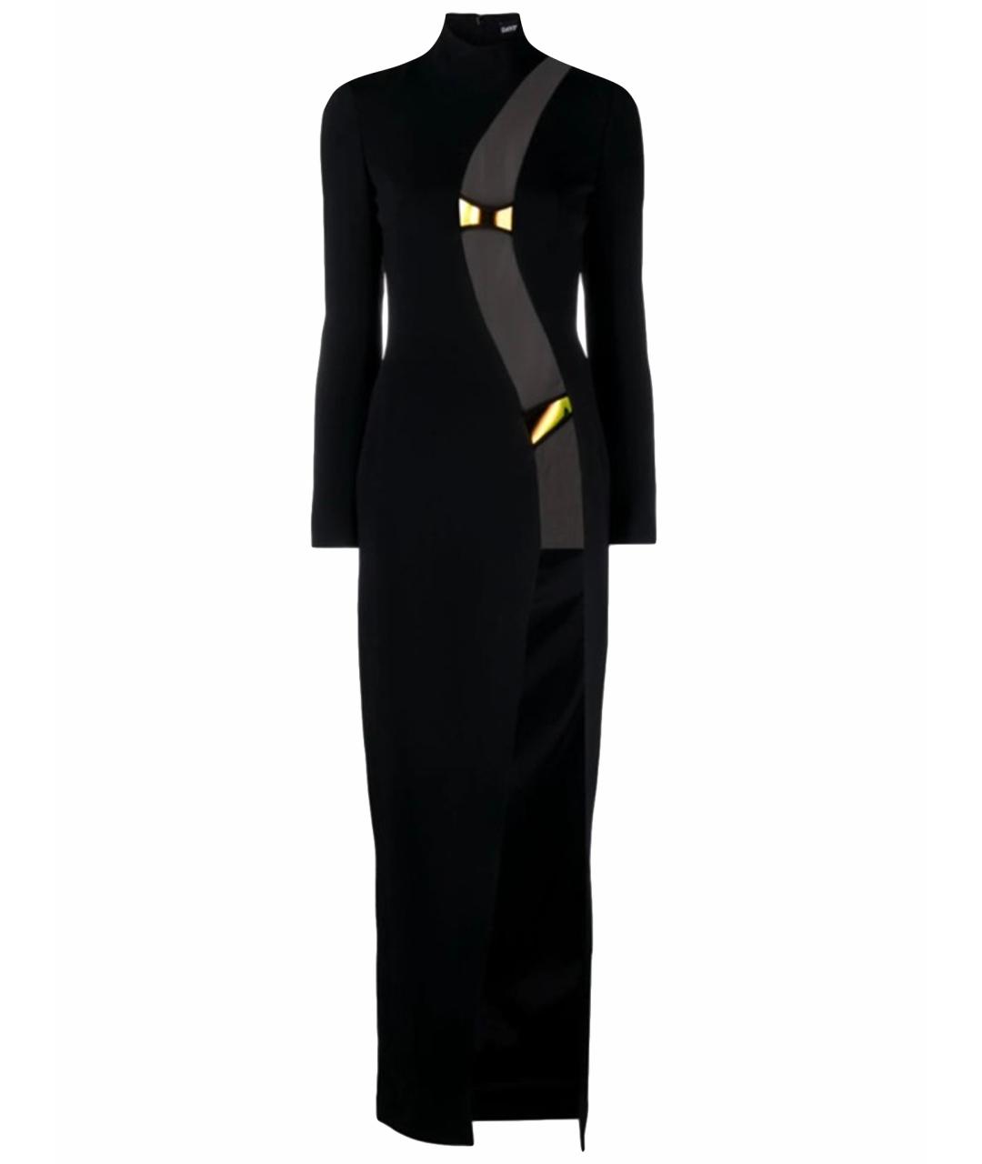 DAVID KOMA Черное вискозное коктейльное платье, фото 1