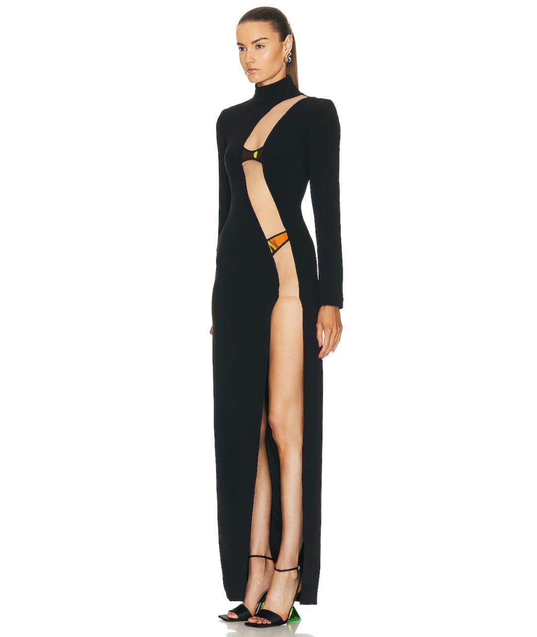 DAVID KOMA Черное вискозное коктейльное платье, фото 3