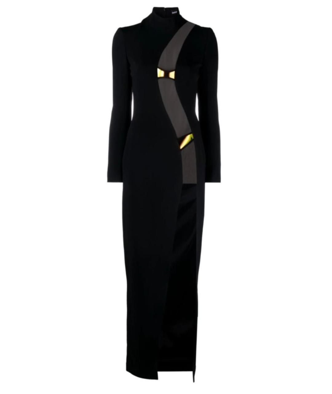 DAVID KOMA Черное вискозное коктейльное платье, фото 5