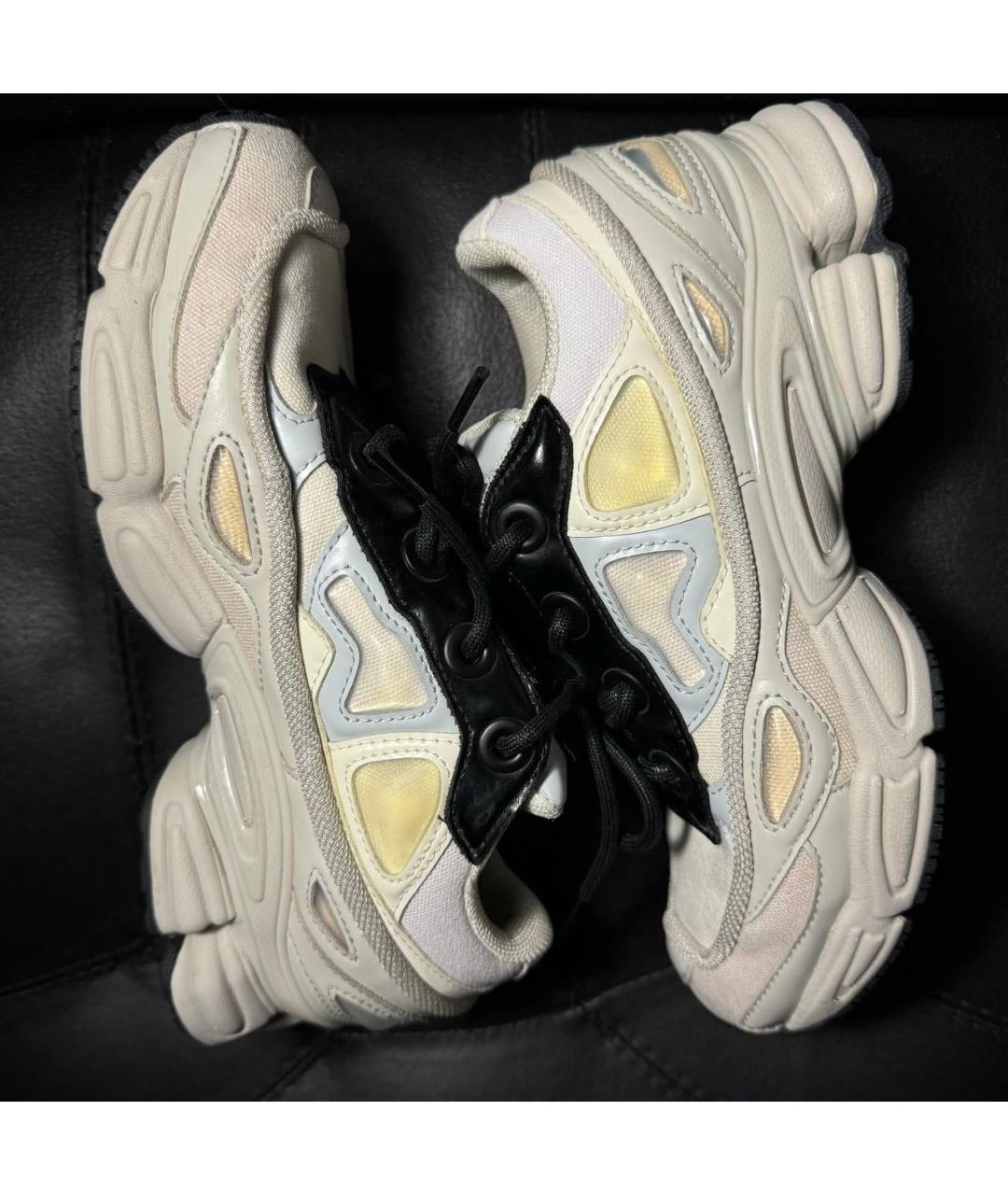 ADIDAS X RAF SIMONS Белые текстильные низкие кроссовки / кеды, фото 5