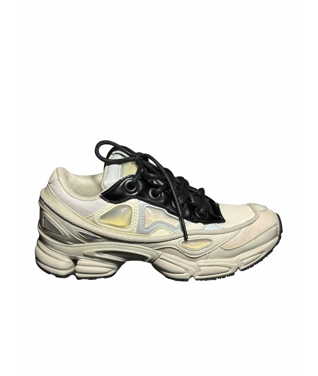 ADIDAS X RAF SIMONS Белые текстильные низкие кроссовки / кеды, фото 1