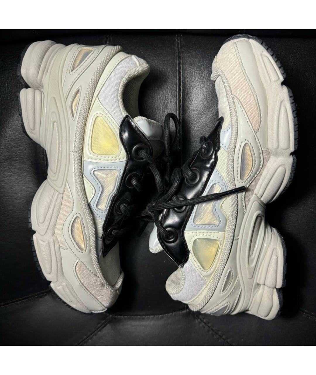 ADIDAS X RAF SIMONS Белые текстильные низкие кроссовки / кеды, фото 4