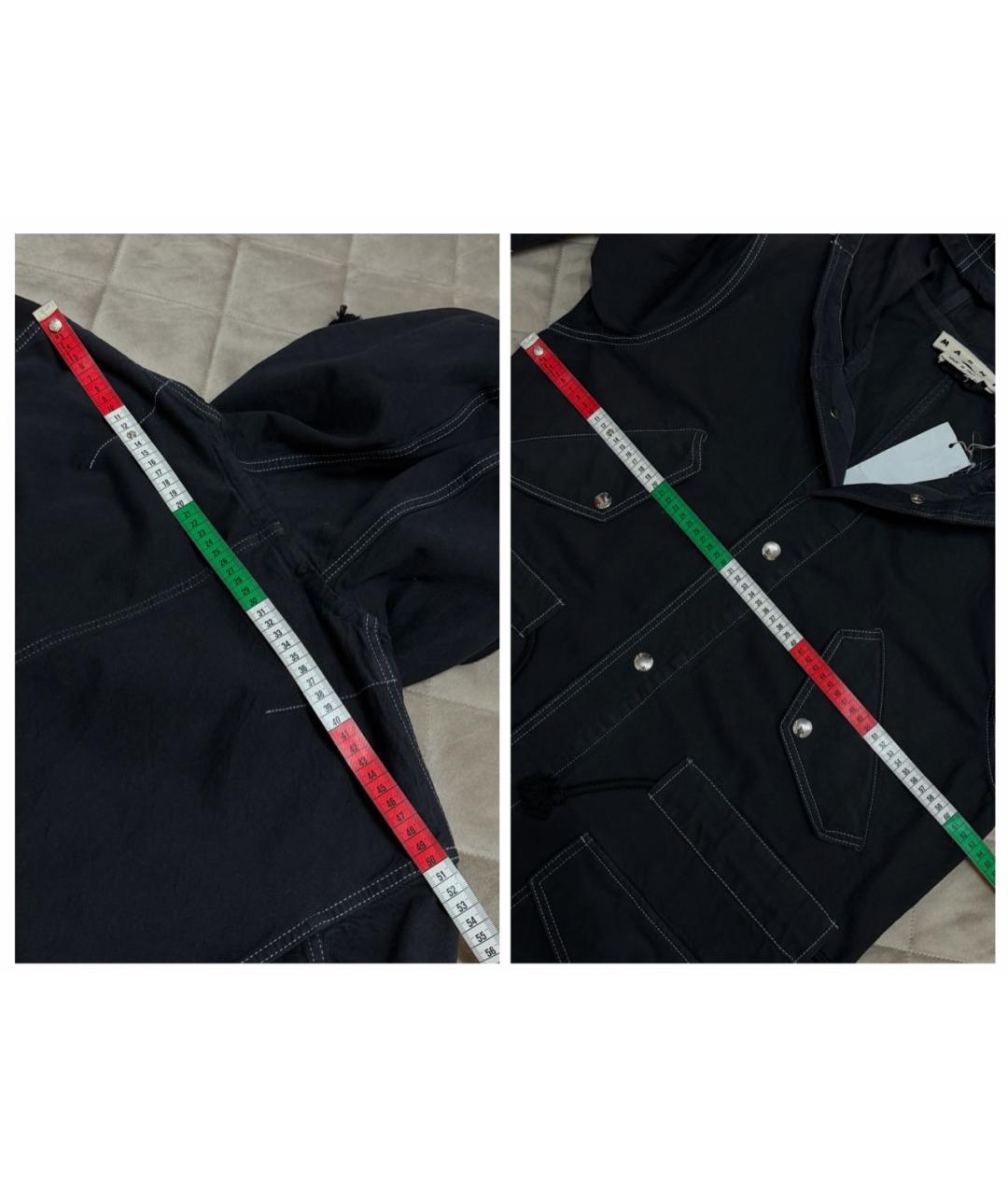 MARNI Темно-синяя хлопковая парка, фото 8