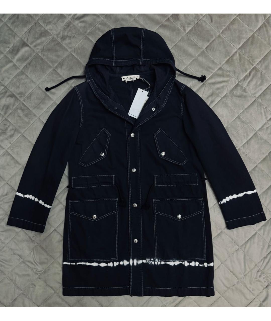 MARNI Темно-синяя хлопковая парка, фото 6