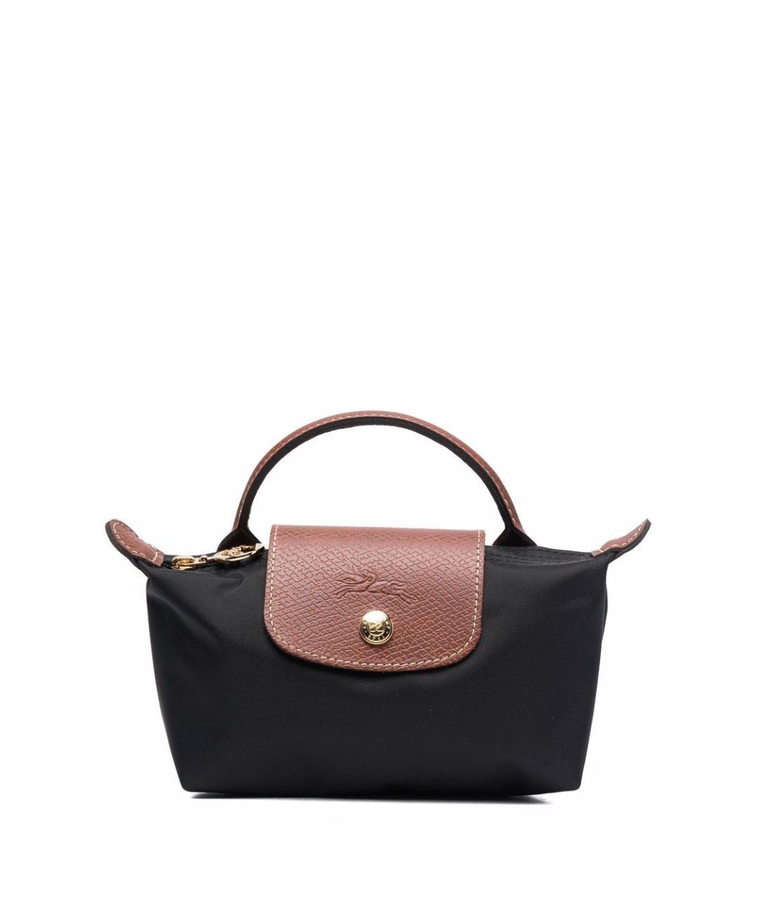 LONGCHAMP Черная тканевая сумка тоут, фото 1