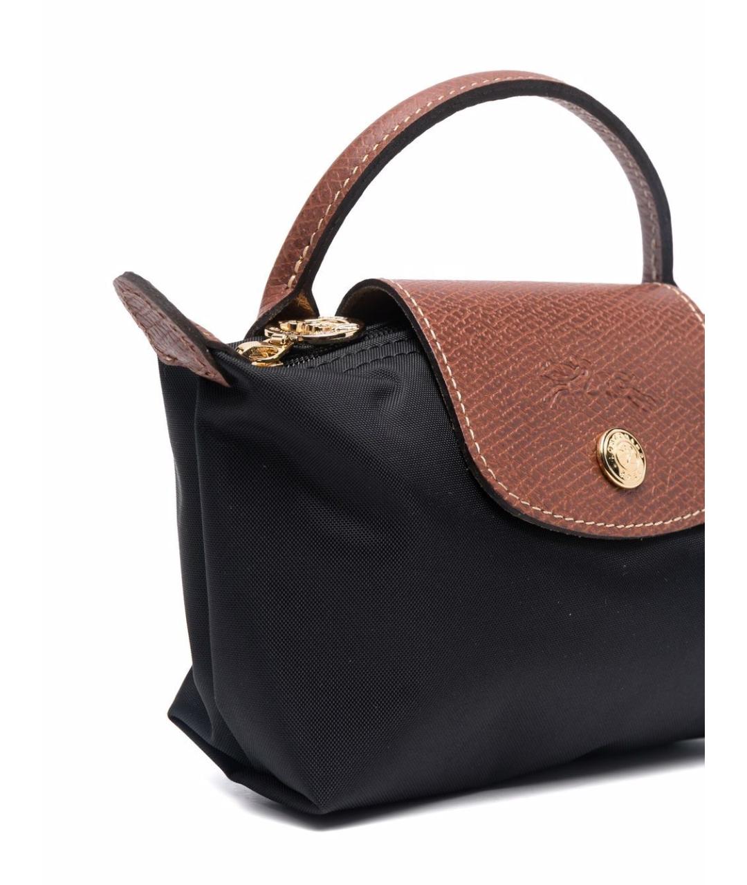 LONGCHAMP Черная тканевая сумка тоут, фото 2