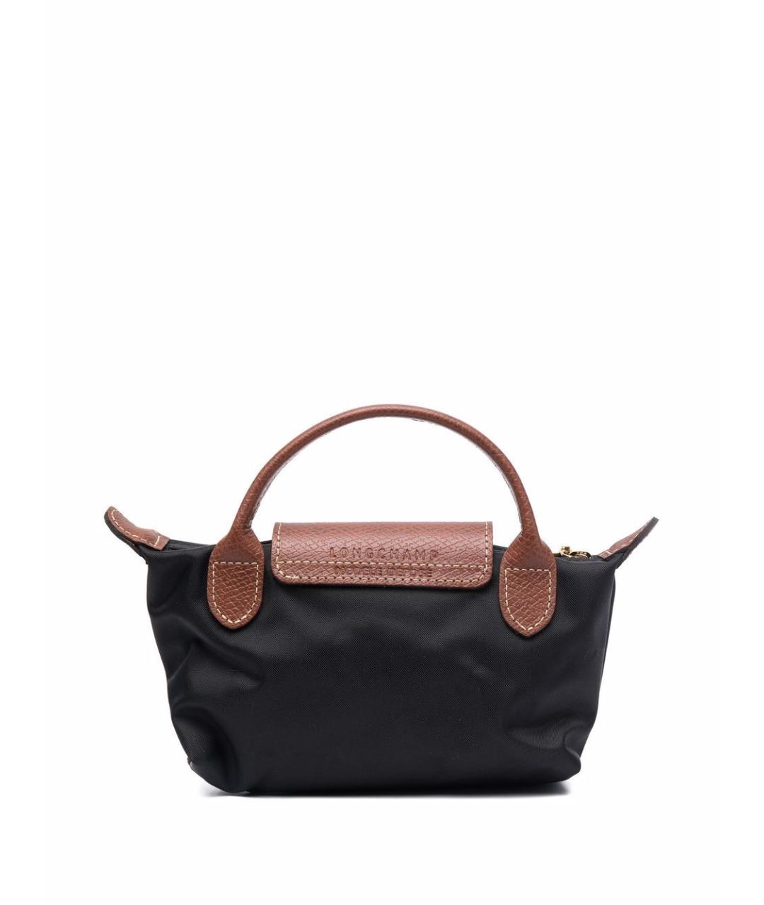 LONGCHAMP Черная тканевая сумка тоут, фото 3